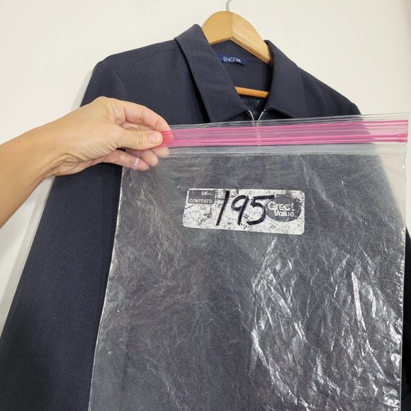 Encore Womens Navy Blazer Jacket Business Casual Zipper Front & Pockets Classic - Picture 9 of 12